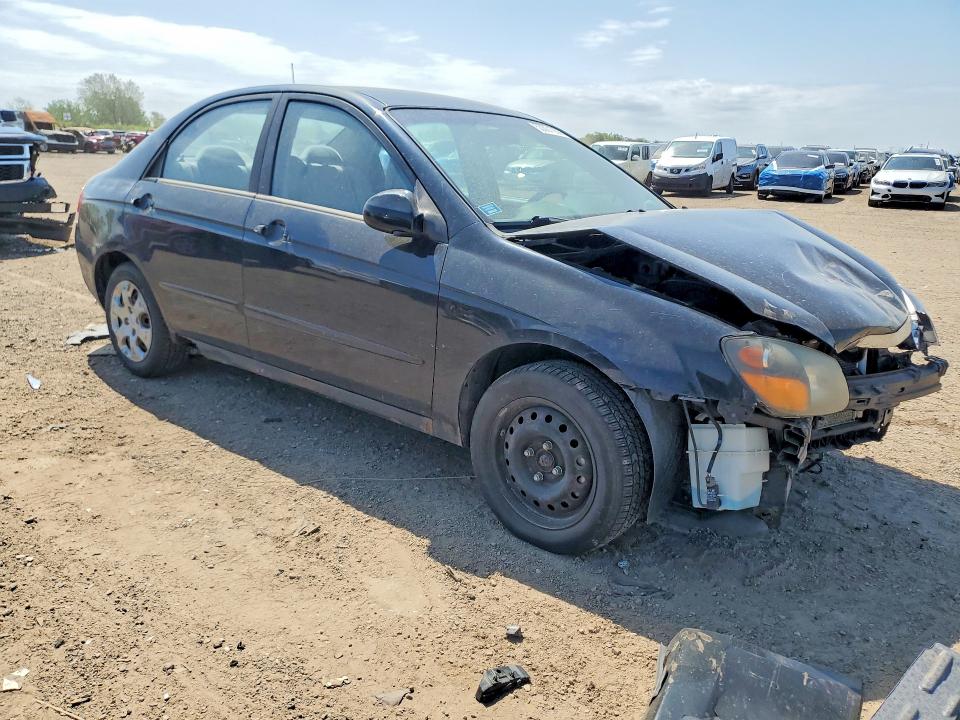 2009 Kia Spectra VIN KNAFE221095659643 COPART salvage auction — FRONT END, IL - SALVAGE CERTIFICATE, sold $225 on 2026-07-28 (photo 4)