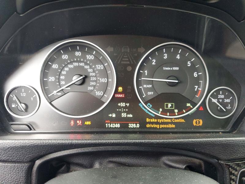 2013 BMW 3er VIN WBA3A5C54DJ460838 COPART salvage auction — REAR END, Pa - Cert Of Salv-R=Reconstructed, sold $400 on 2026-08-04 (photo 9)