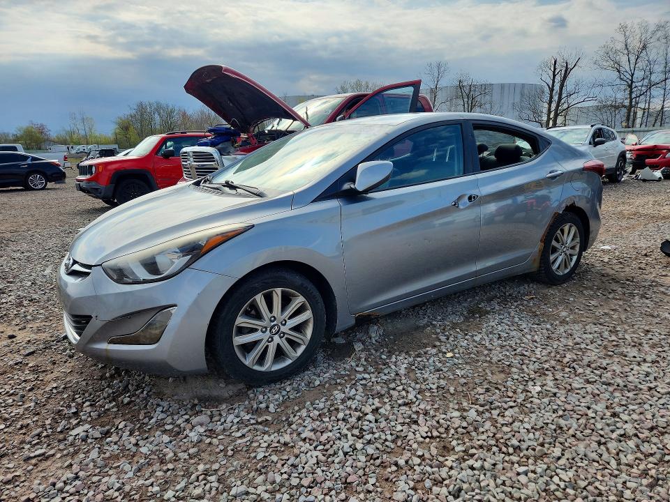 2015 Hyundai Elantra VIN KMHDH4AEXFU235238 COPART salvage auction — VANDALISM, Ny - Mv907A-Parts Only, sold $450 on 2026-07-13 (photo 1)
