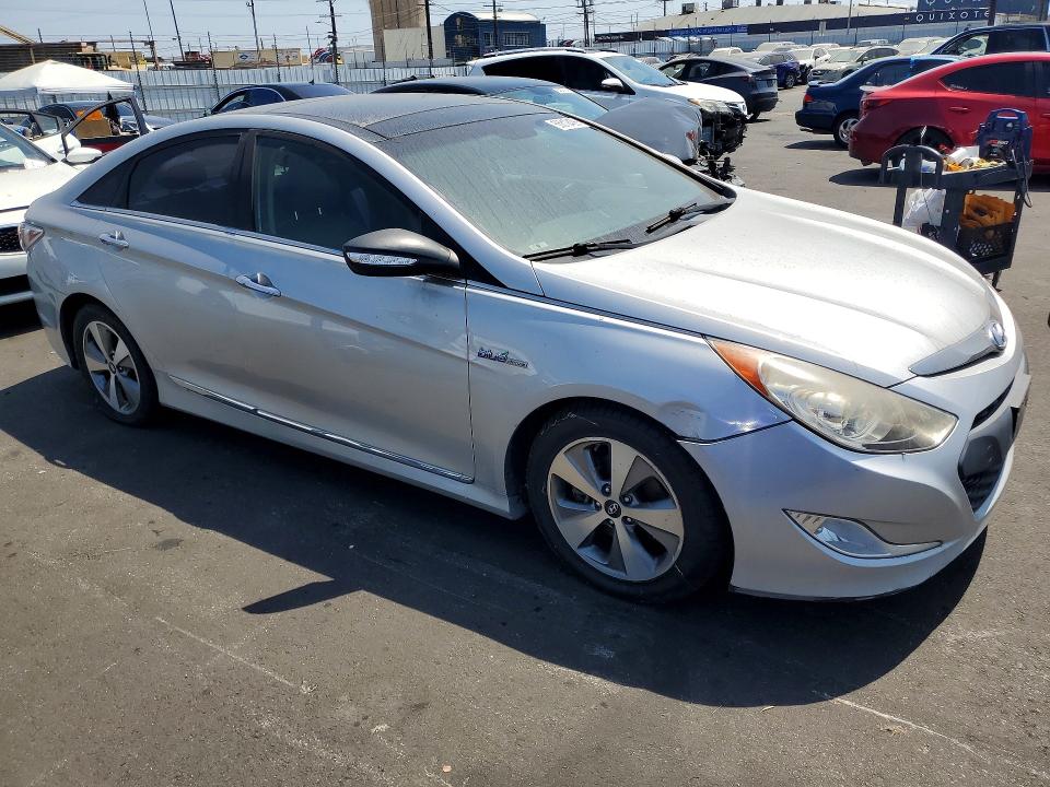 2011 Hyundai Sonata hybrid VIN KMHEC4A48BA018566 COPART salvage auction — SIDE, CA - DIS/DLR/EXP ONLY CLEAN TITLE, sold $750 on 2026-07-29 (photo 4)