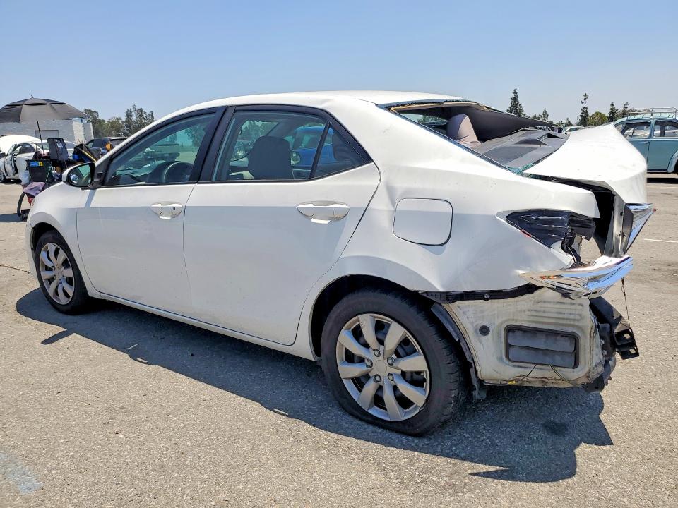 2017 Toyota Corolla VIN 5YFBURHE2HP653139 COPART salvage auction — REAR END, Ca - Salvage Certificate, sold $1,900 on 2026-07-28 (photo 2)