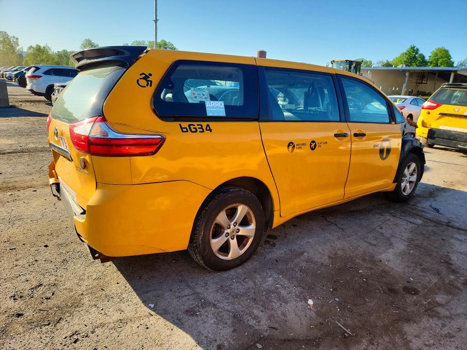 2016 Toyota Sienna VIN 5TDZK3DC9GS756019 COPART salvage auction — FRONT END, Ny - Certificate Of Title, sold $1,300 on 2026-07-28 (photo 3)