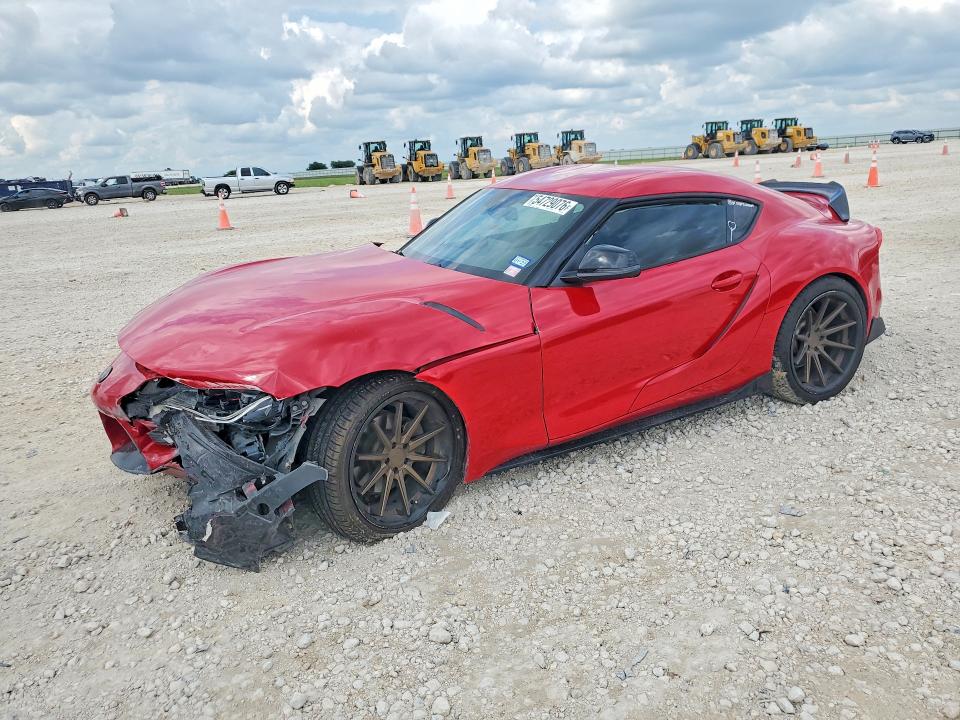 2021 Toyota Supra VIN WZ1DB2C01MW036755 COPART salvage auction — FRONT END, Tx - Salvage Vehicle Title, sold $1,800 on 2026-07-23 (photo 1)