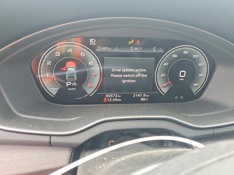 2021 Audi Q5 VIN WA1BAAFYXM2035657 COPART salvage auction — REAR END, Nc - Salvage Certificate Of Title, sold $250 on 2026-07-02 (photo 9)