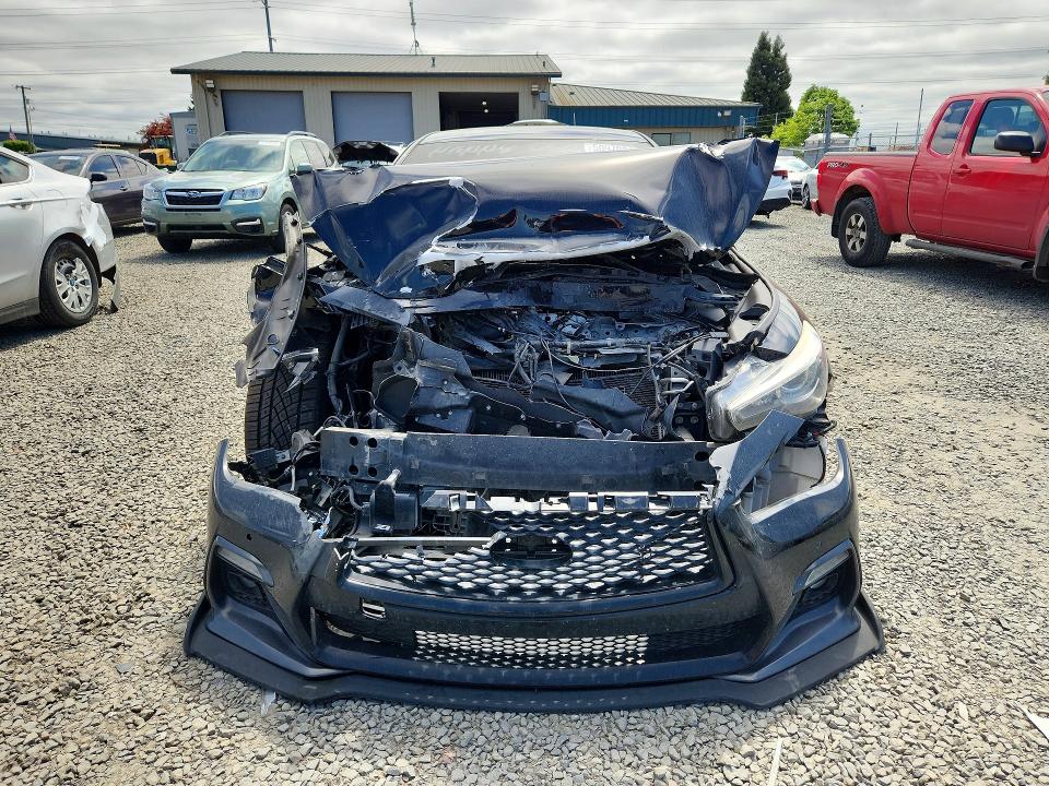 2014 Infiniti VIN JN1BV7AP2EM671526 COPART salvage auction — FRONT END, Or - Salvage Title Certificate, sold $200 on 2026-07-21 (photo 5)