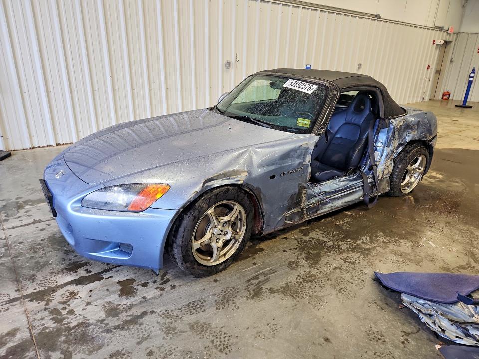 2002 Honda S2000 VIN JHMAP11472T002562 COPART salvage auction — SIDE, Me - Cert Of Title-Salvage Collisio, sold $150 on 2026-07-22 (photo 1)
