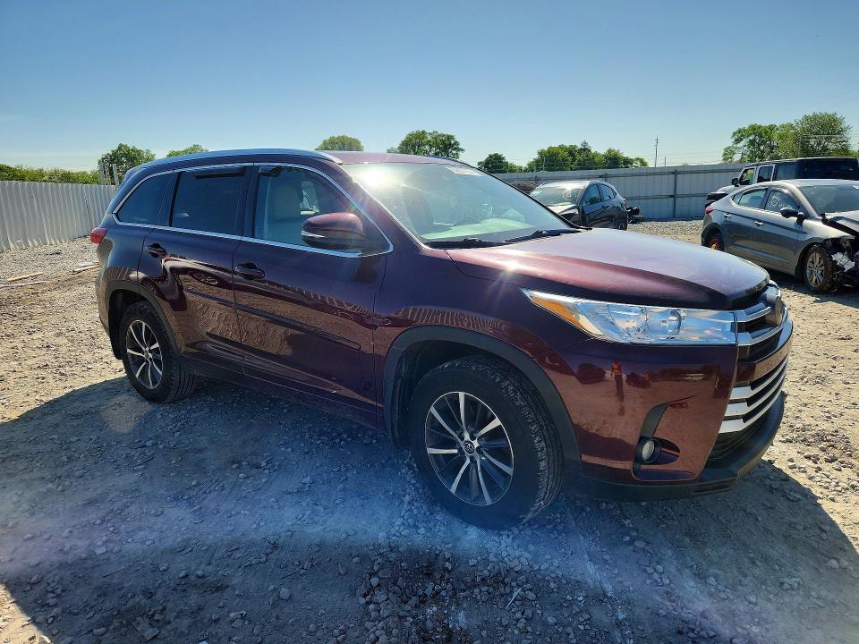 2018 Toyota Highlander VIN 5TDJZRFH2JS851520 COPART salvage auction — FRONT END, Oh - Cert Of Title-Salvage, sold $12,200 on 2026-07-24 (photo 4)