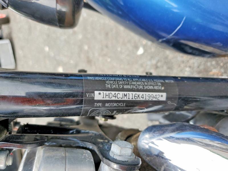 2006 Harley-davidson Xl883 VIN 1HD4CJM116K419942 COPART salvage auction — ALL OVER, Ct - Bill Of Sale-Salvage, sold $300 on 2026-07-02 (photo 8)