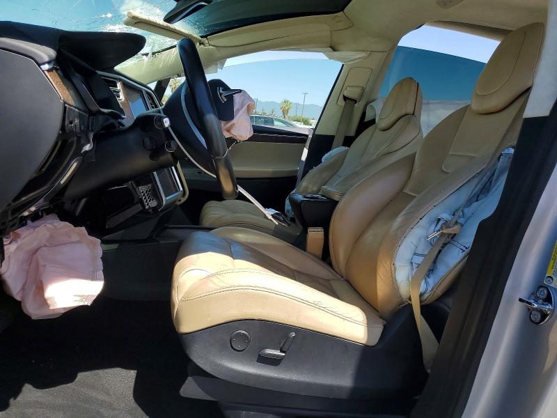 2017 Tesla Model x VIN 5YJXCBE22HF055168 COPART salvage auction — FRONT END, Ca - Salvage Certificate, sold $4,300 on 2026-07-16 (photo 7)