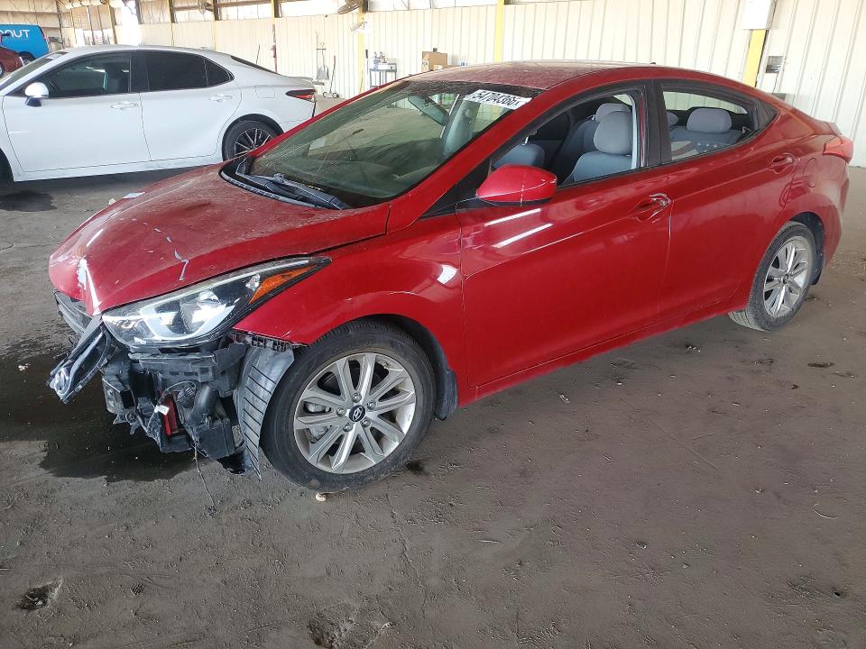 2016 Hyundai Elantra VIN KMHDH4AE3GU519781 COPART salvage auction — FRONT END, AZ - CERT OF TITLE - SALVAGE, sold $2,100 on 2026-07-27 (photo 1)