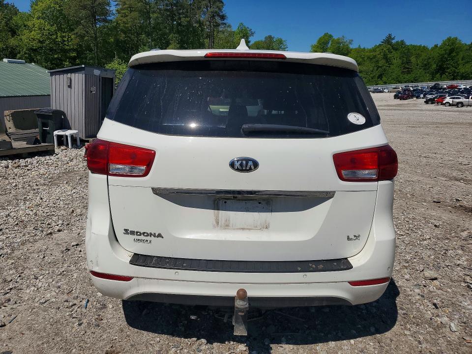 2017 Kia SEDONA VIN KNDMB5C10H6331070 COPART salvage auction — FRONT END, Ma - Cert Of Title-Slvg Repair Thft, sold $1,950 on 2026-07-29 (photo 6)