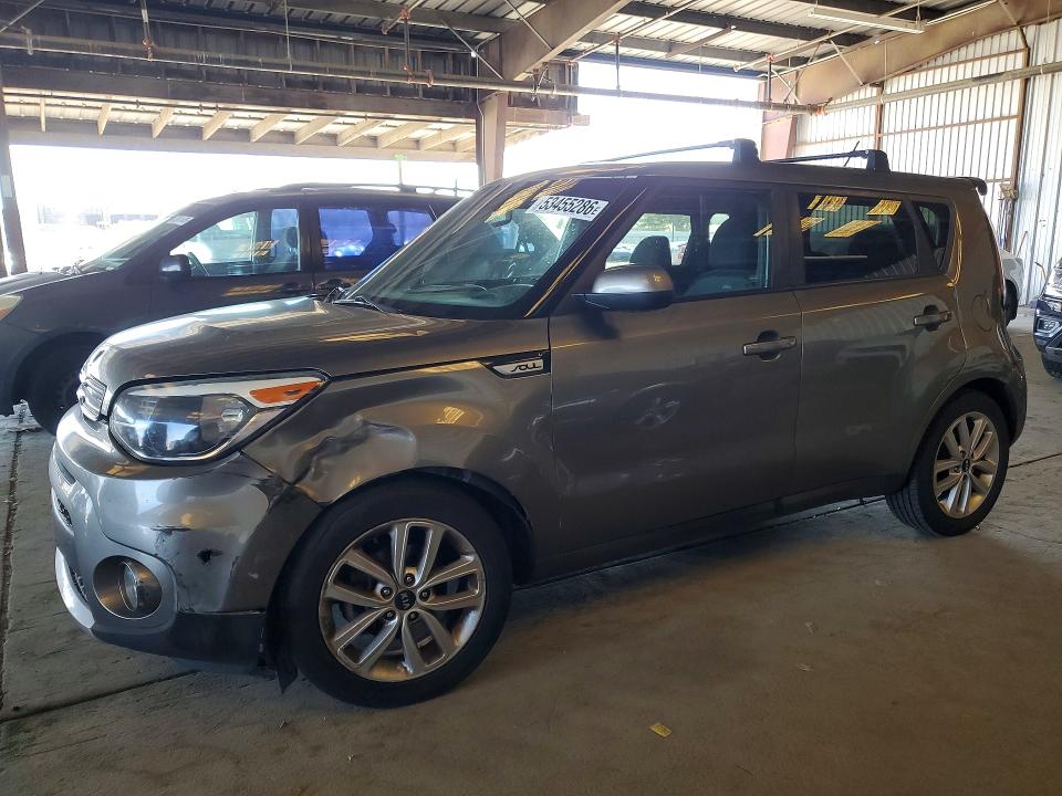 2018 Kia Soul VIN KNDJP3A54J7573861 COPART salvage auction — FRONT END, Ca - Salvage Certificate, sold $1,500 on 2026-07-09 (photo 1)
