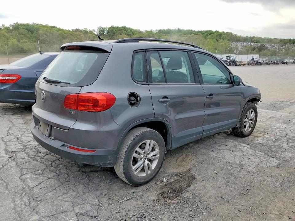 2016 Volkswagen Tiguan VIN WVGAV7AX2GW612956 COPART salvage auction — FRONT END, Pa - Certificate Of Salvage, sold $1,550 on 2026-07-10 (photo 3)