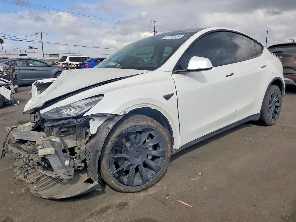 2021 Tesla Model y VIN 5YJYGDEE2MF231368 COPART salvage auction — FRONT END, Ca - Salvage Certificate, sold $5,600 on 2026-07-20 (photo 1)
