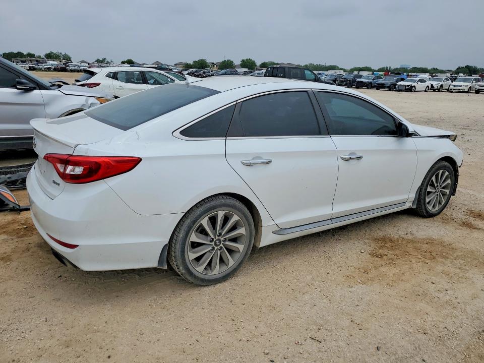 2017 Hyundai VIN 5NPE34AF8HH456558 COPART salvage auction — FRONT END, Tx - Salvage Vehicle Title, sold $2,150 on 2026-07-09 (photo 3)
