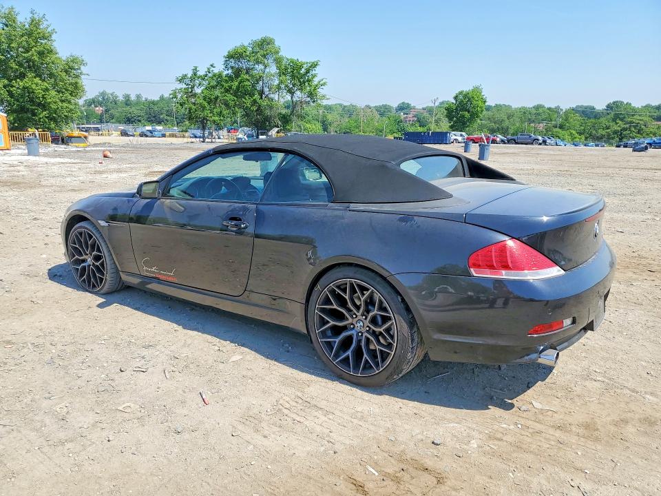 2005 BMW 6er VIN WBAEK734X5B326243 COPART salvage auction — FRONT END, Md - Cert Of Salvage > 75% Damage, sold $600 on 2026-07-14 (photo 2)