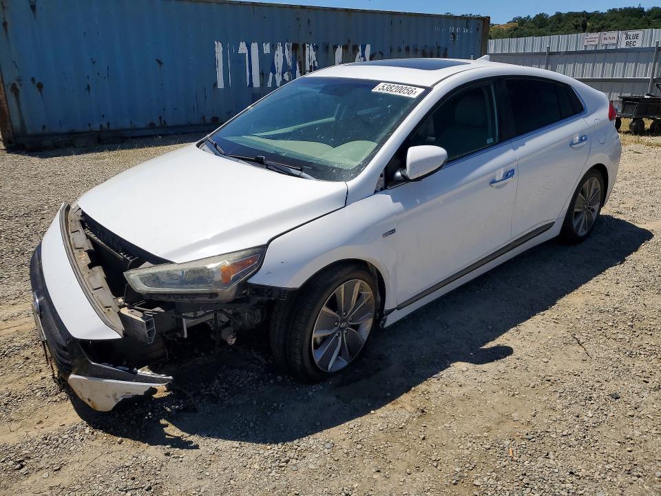 2018 Hyundai Ioniq VIN KMHC85LC6JU101641 COPART salvage auction — FRONT END, Ca - Salvage Certificate, sold $975 on 2026-07-10 (photo 1)