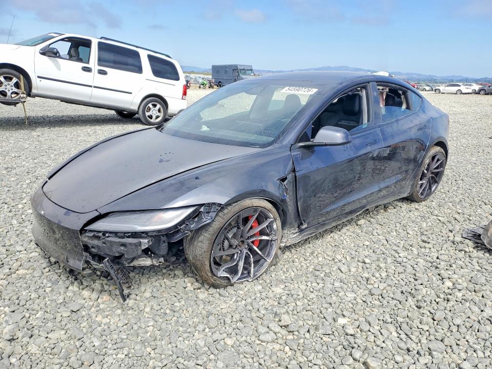 2024 Tesla VIN 5YJ3E1ET9RF808563 COPART salvage auction — FRONT END, Ca - Salvage Certificate, sold $10,900 on 2026-07-20 (photo 1)