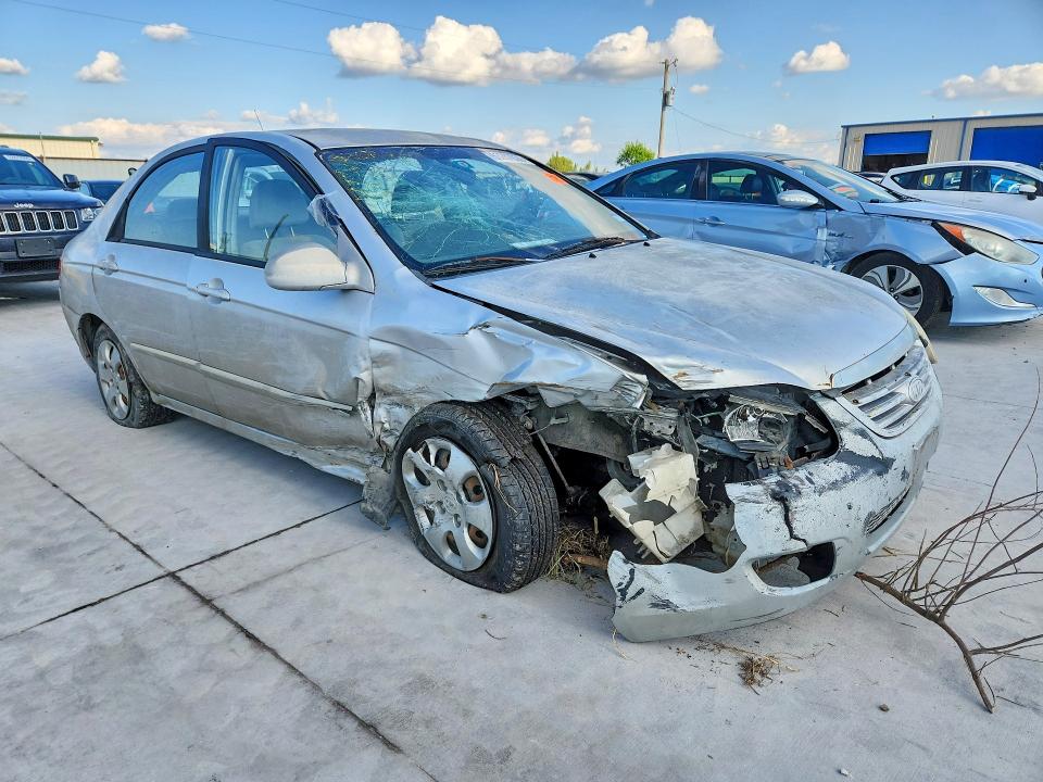 2007 Kia Spectra VIN KNAFE121575384651 COPART salvage auction — FRONT END, Tx - Salvage Vehicle Title, sold $250 on 2026-07-07 (photo 4)