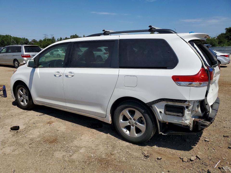2012 Toyota Sienna VIN 5TDKK3DCXCS270749 COPART salvage auction — REAR END, IL - SALVAGE CERTIFICATE, sold $1,300 on 2026-07-07 (photo 2)