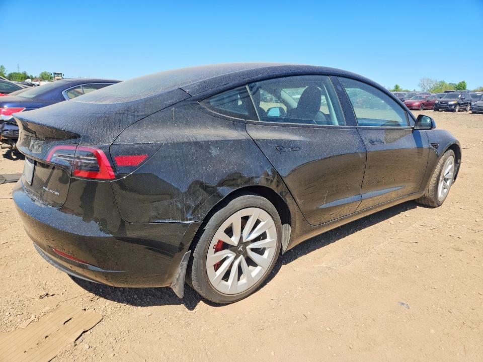 2023 Tesla Model 3 VIN 5YJ3E1EB2PF673544 COPART salvage auction — HAIL, Il - Salvage Certificate, sold $11,700 on 2026-07-14 (photo 3)