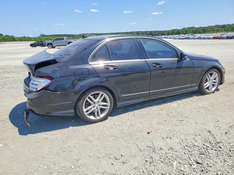 2013 Mercedes-benz C-klasse VIN WDDGF4HB7DR294806 COPART salvage auction — REAR END, Sc - Cert Of Title-Salvage, sold $675 on 2026-07-08 (photo 3)