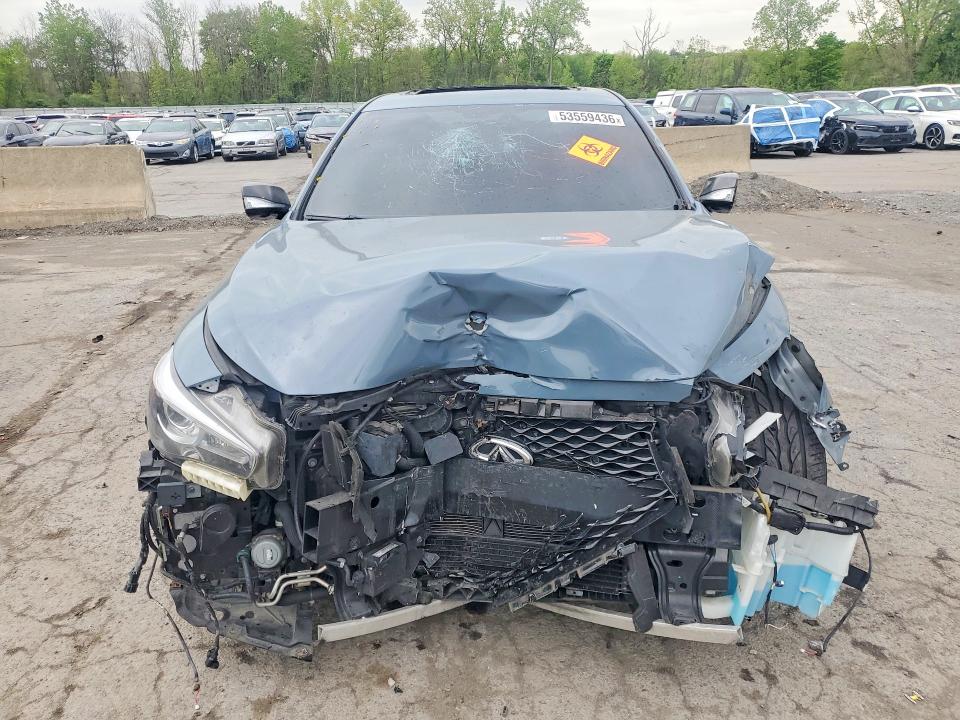 2021 Infiniti Q50 VIN JN1FV7DR1MM880057 COPART salvage auction — FRONT END, Ny - Mv-907A Salvage Certificate, sold $6,500 on 2026-07-14 (photo 5)