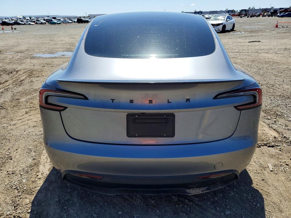 2025 Tesla VIN 5YJ3E1EA8SF937477 COPART salvage auction — SIDE, Ca - Salvage Certificate, sold $450 on 2026-07-21 (photo 6)
