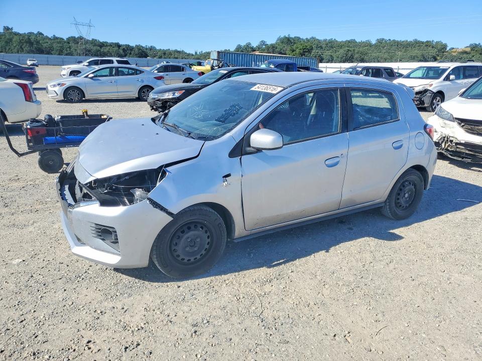 2021 Mitsubishi Mirage VIN ML32AUHJ3MH003012 COPART salvage auction — FRONT END, Ca - Salvage Certificate, sold $1,800 on 2026-07-10 (photo 1)