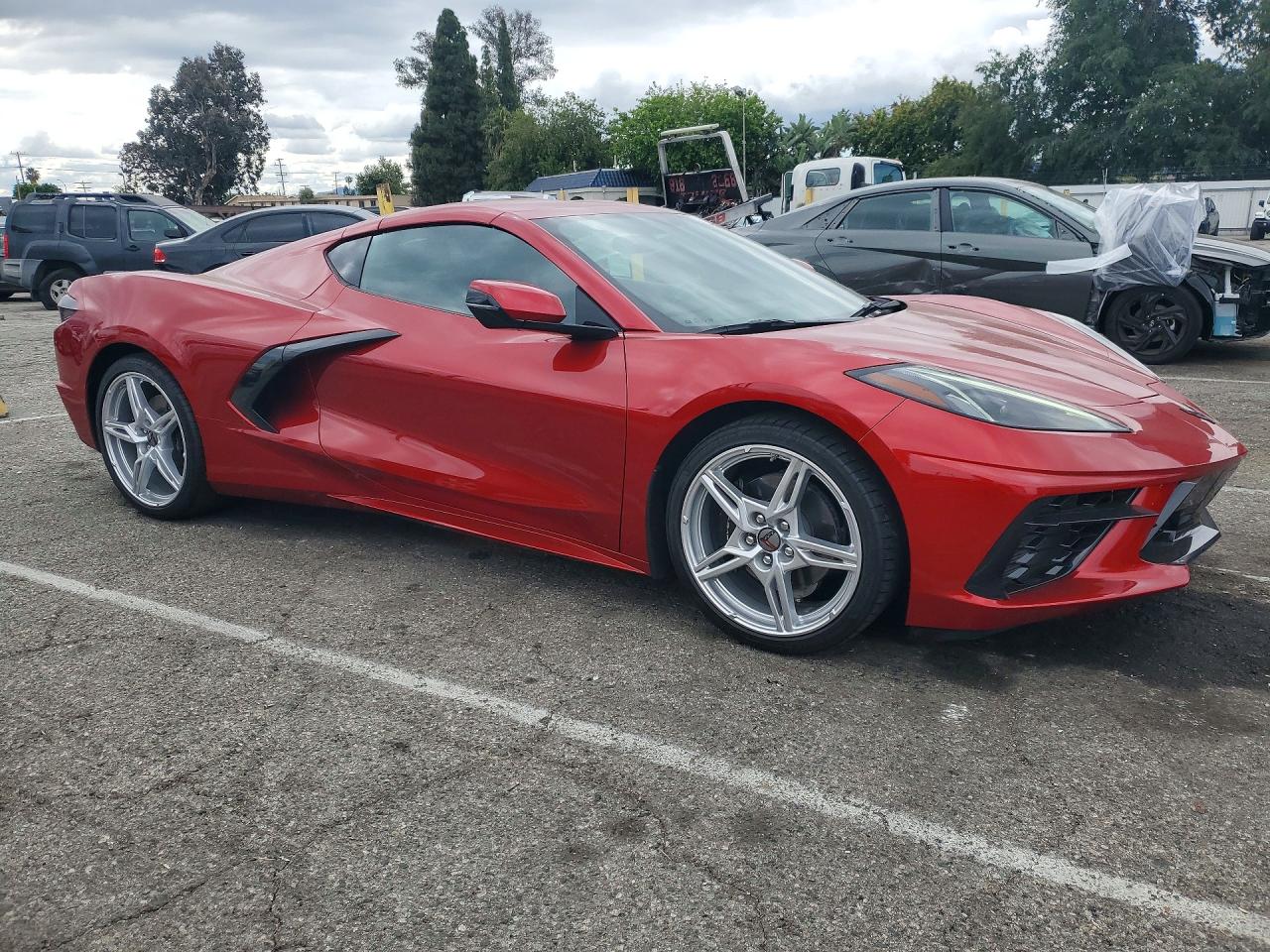 2023 Chevrolet Corvette Stingray VIN 1G1YA2D46P5119864 COPART salvage auction — Side, CA - SALVAGE CERTIFICATE, sold $38,250 on 2026-06-26 (photo 4)