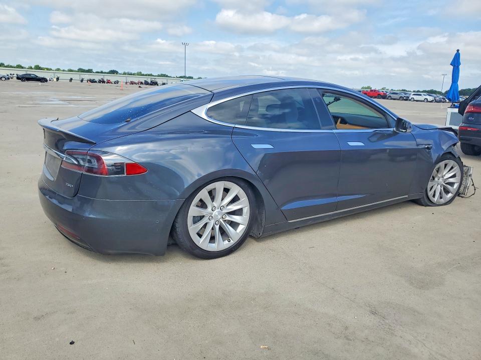 2018 Tesla Model s VIN 5YJSA1E26JF296053 COPART salvage auction — FRONT END, TX - SALVAGE VEHICLE TITLE (P), sold $6,500 on 2026-07-16 (photo 3)