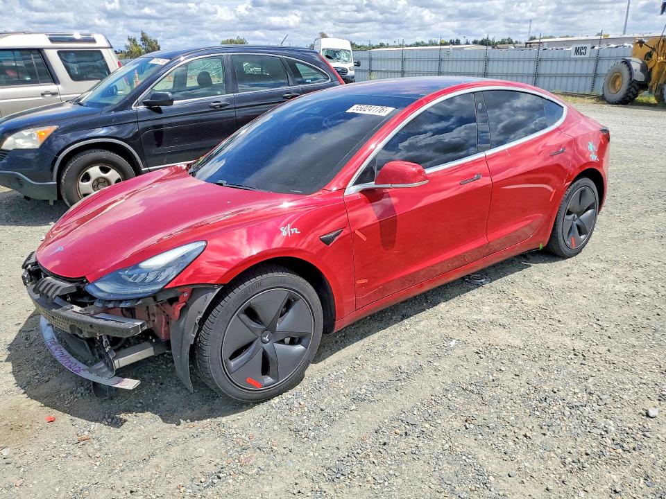 2018 Tesla Model 3 VIN 5YJ3E1EA0JF008849 COPART salvage auction — FRONT END, CA - SALVAGE CERTIFICATE, sold $5,900 on 2026-07-07 (photo 1)