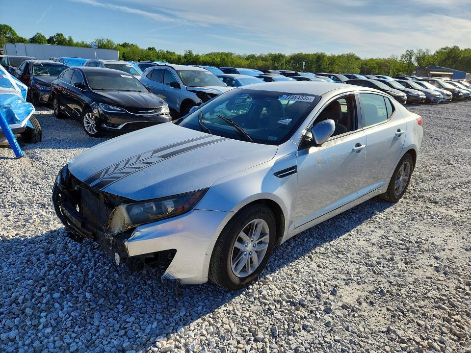 2013 Kia Optima VIN KNAGM4A7XD5307266 COPART salvage auction — ENGINE BURN, Ok - Cert Of Title-Salvage, sold $100 on 2026-07-29 (photo 1)