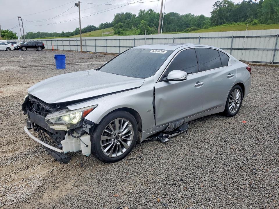 2019 Infiniti Q50 VIN JN1EV7AP2KM514619 COPART salvage auction — FRONT END, Id - Salvage Certificate Of Title, sold $90 on 2026-07-29 (photo 1)