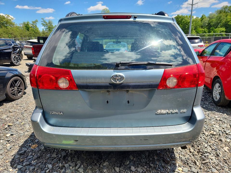 2007 Toyt Sienna VIN 5TDZK23C87S005747 COPART salvage auction — MINOR DENT/SCRATCHES, MD - CERTIFICATE OF TITLE, sold $1,200 on 2026-07-17 (photo 6)