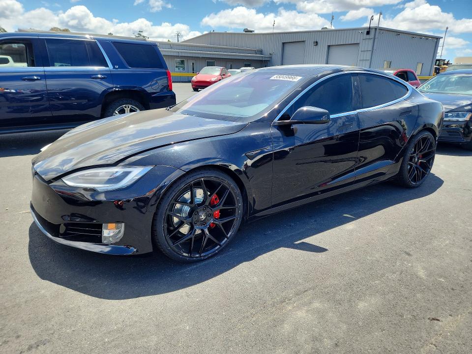 2018 Tesla Model s VIN 5YJSA1E48JF259796 COPART salvage auction — FRONT END, Ca - Salvage Certificate, sold $8,200 on 2026-07-27 (photo 1)