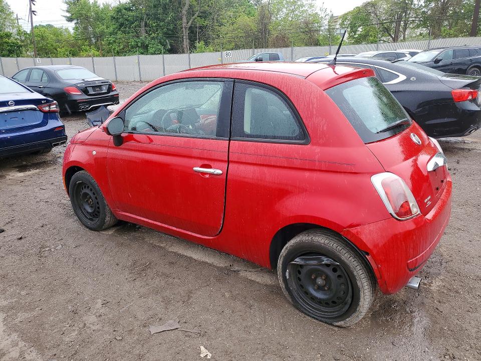 2012 Fiat 500 VIN 3C3CFFAR1CT280678 COPART salvage auction — REAR END, Pa - Certificate Of Salvage, sold $1,100 on 2026-07-06 (photo 2)
