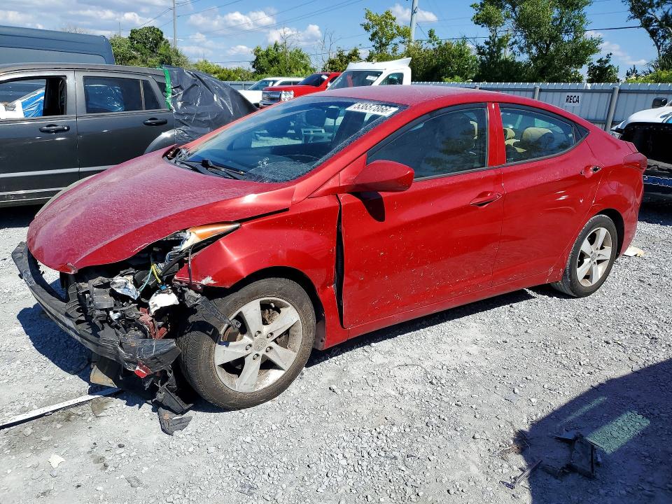 2011 Hyundai Elantra VIN KMHDH4AEXBU094181 COPART salvage auction — FRONT END, Fl - Cert Of Title Slvg Rebuildable, sold $900 on 2026-07-07 (photo 1)