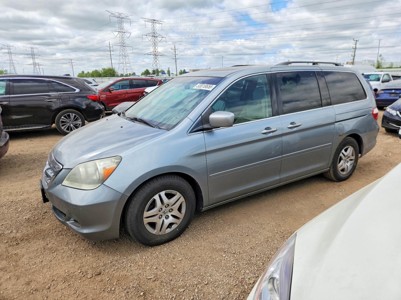 2007 Honda Odyssey VIN 5FNRL38757B103749 COPART salvage auction — Rear End, IL - SALVAGE CERTIFICATE, sold $450 on 2026-07-02 (photo 1)