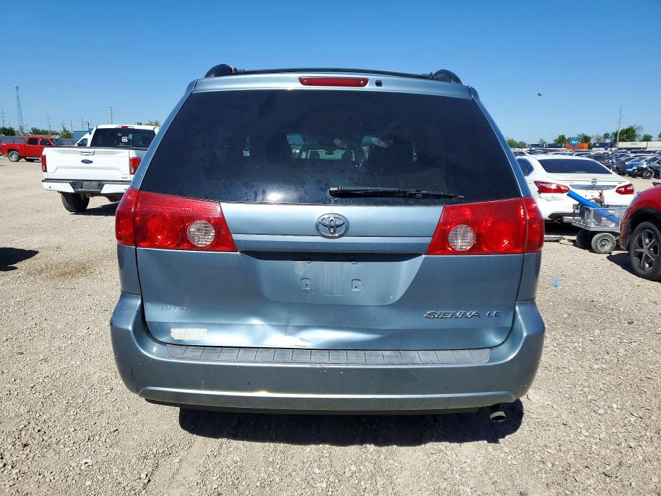2006 Toyota Sienna VIN 5TDZA23C66S539959 COPART salvage auction — HAIL, Ia - Cert Of Title-Salvage Title, sold $500 on 2026-07-08 (photo 6)