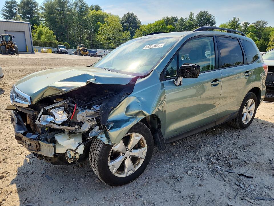 2014 Subaru Forester VIN JF2SJAEC8EH464940 COPART salvage auction — FRONT END, Ma - Cert Of Title-Reconstrctd Coll, sold $450 on 2026-07-02 (photo 1)