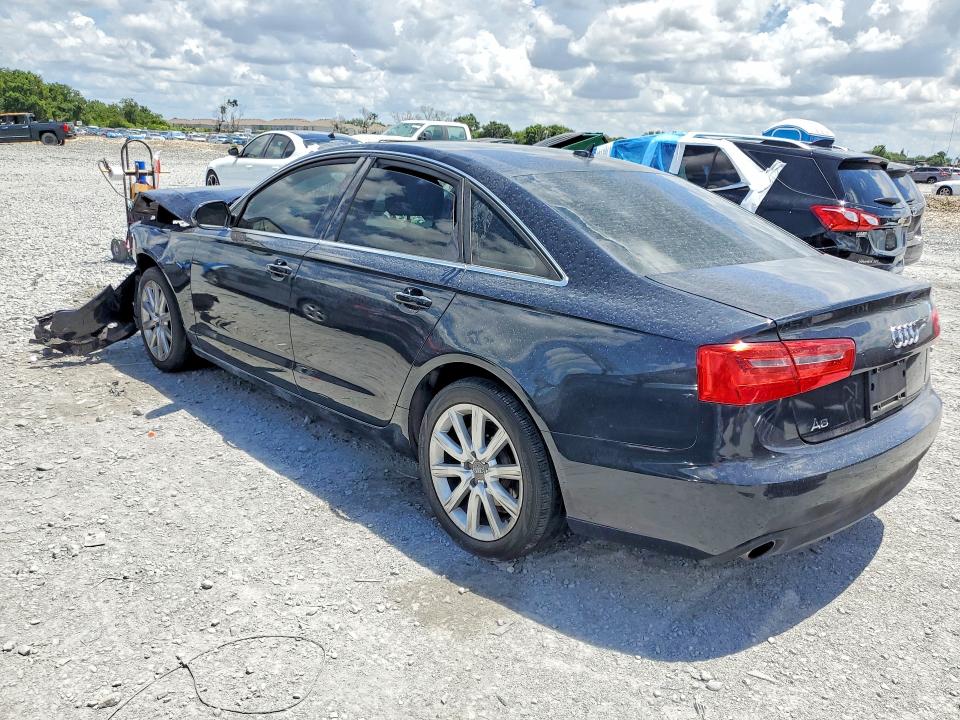 2013 Audi A6 VIN WAUGFAFC2DN074353 COPART salvage auction — WATER/FLOOD, Fl - Cert Of Title-Slvg Rebld Flood, sold $350 on 2026-07-14 (photo 2)
