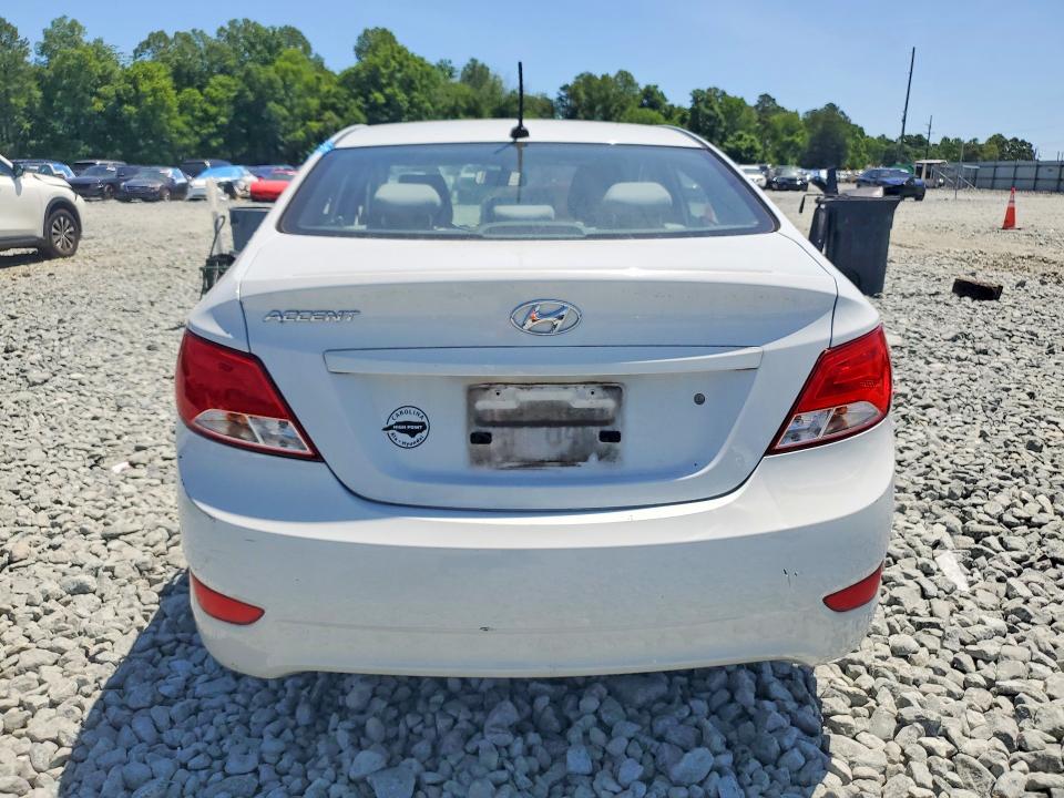 2017 Hyundai Accent VIN KMHCT4AE4HU359714 COPART salvage auction — VANDALISM, Nc - Salvage Certificate Of Title, sold $1,600 on 2026-07-29 (photo 6)