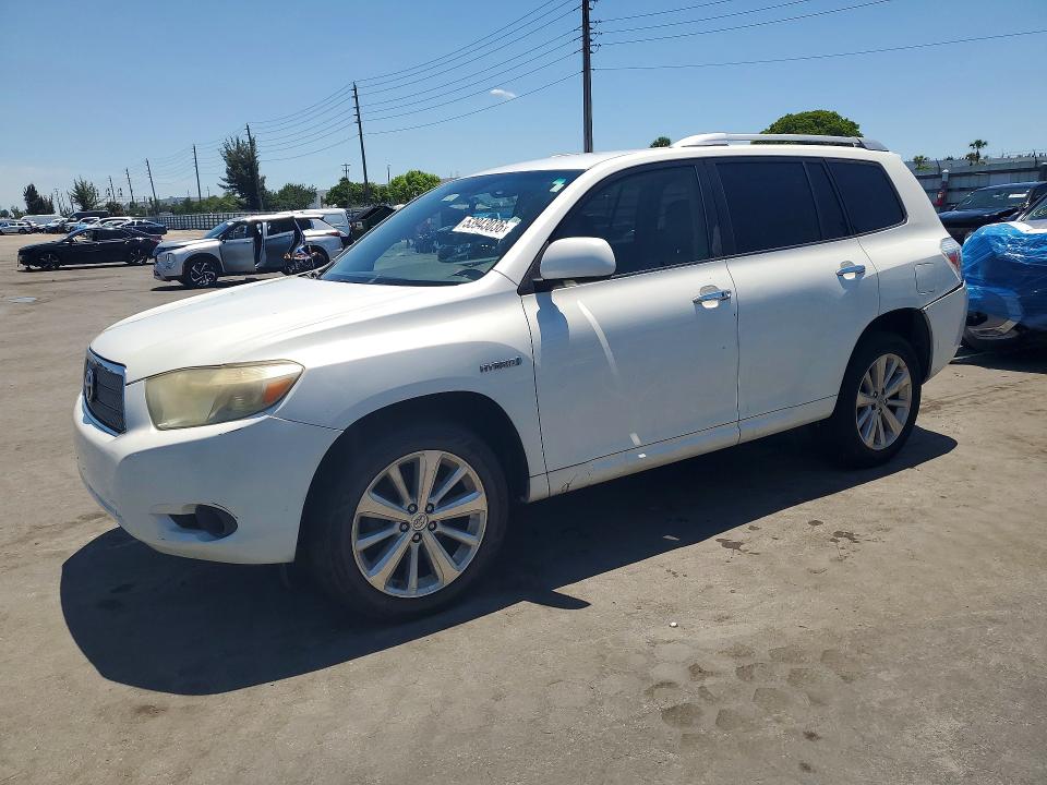 2008 Toyota Highlander hybrid VIN JTEEW41A082000577 COPART salvage auction — MECHANICAL, Fl - Certificate Of Title (P), sold $3,050 on 2026-07-06 (photo 1)