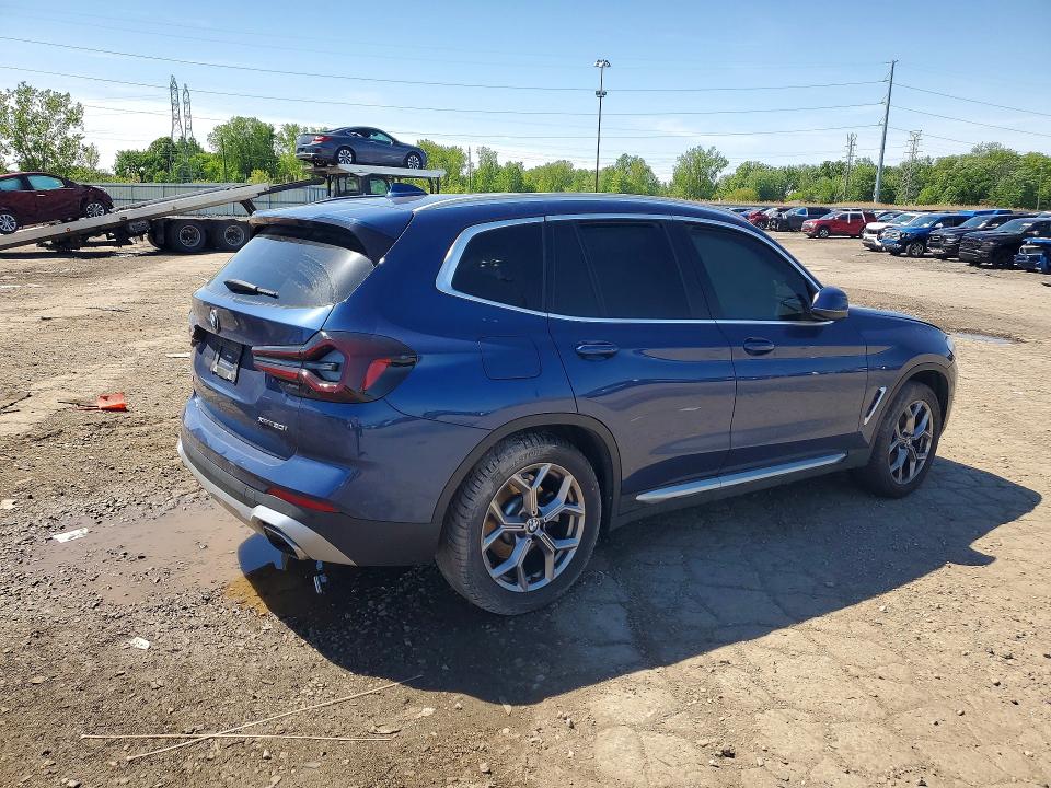 2022 BMW X3 VIN 5UX53DP00N9N40198 COPART salvage auction — FRONT END, Mi - Certificate Of Title, sold $17,600 on 2026-07-17 (photo 3)