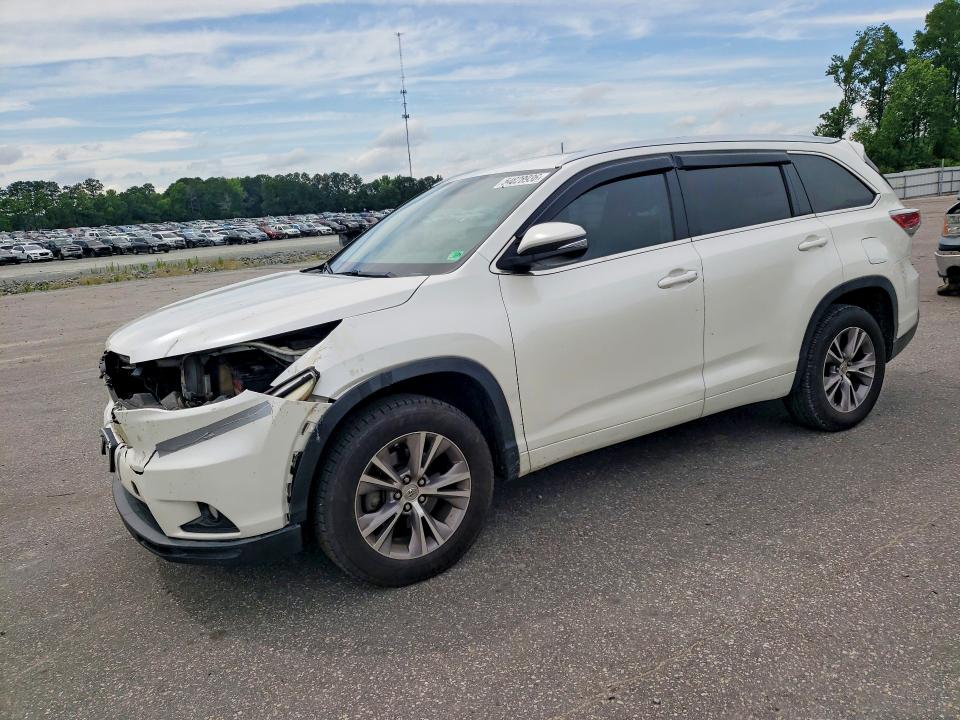 2014 Toyota VIN 5TDKKRFH1ES013039 COPART salvage auction — FRONT END, Nc - Salvage Certificate Of Title, sold $600 on 2026-07-21 (photo 1)