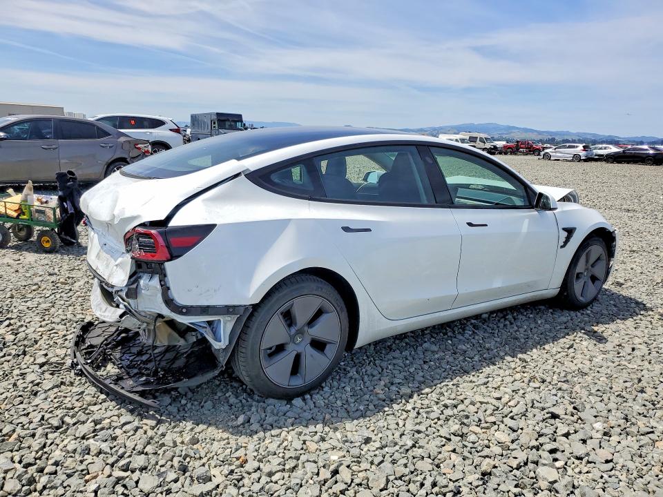 2023 Tesla Model 3 VIN 5YJ3E1EA9PF506430 COPART salvage auction — REAR END, Ca - Salvage Certificate, sold $4,500 on 2026-07-13 (photo 3)