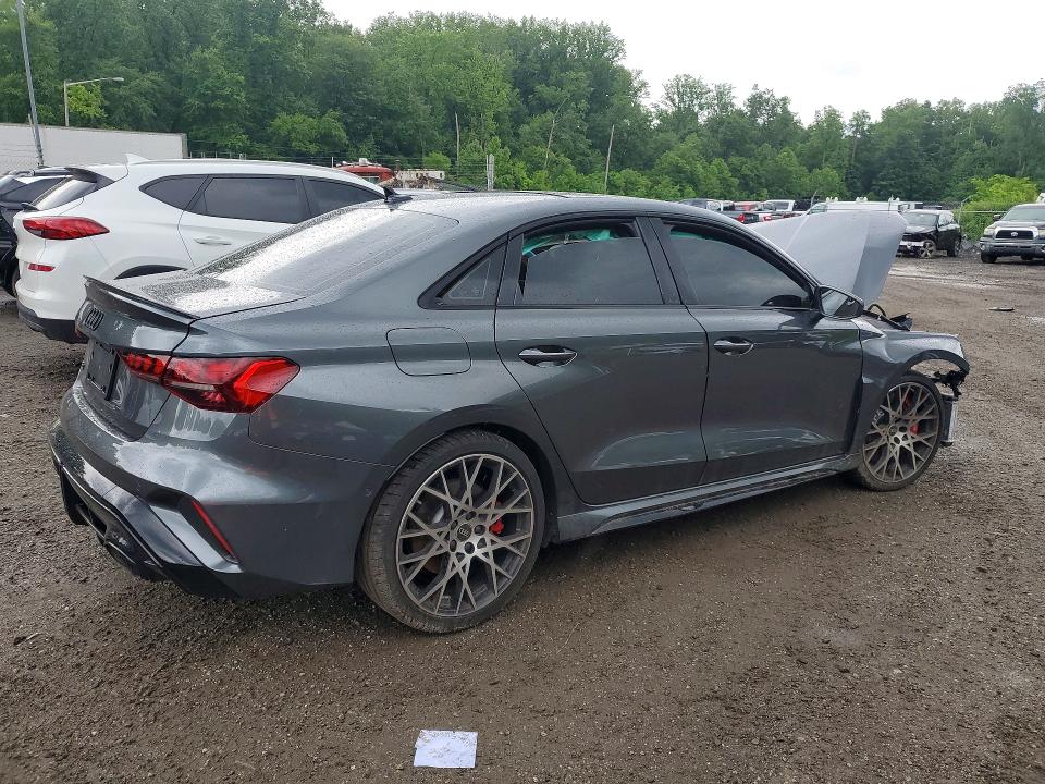 2025 Audi Rs3 VIN WUAGWDGY9SA912741 COPART salvage auction — FRONT END, Md - Cert Of Salvage > 75% Damage, sold $350 on 2026-07-30 (photo 3)