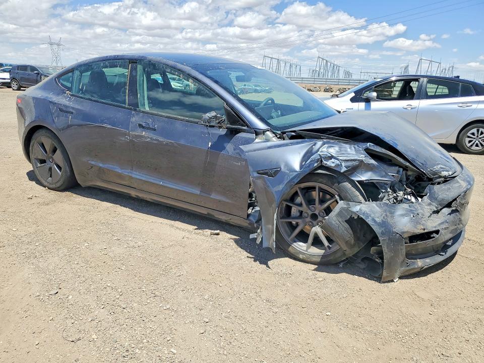 2023 Tesla Model 3 VIN 5YJ3E1EA5PF646118 COPART salvage auction — FRONT END, Ca - Salvage Certificate, sold $7,800 on 2026-07-06 (photo 4)