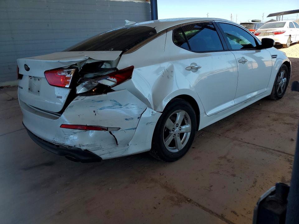 2015 Kia VIN KNAGM4A71F5640135 COPART salvage auction — REAR END, Az - Cert Of Title - Salvage, sold $1,350 on 2026-07-09 (photo 3)